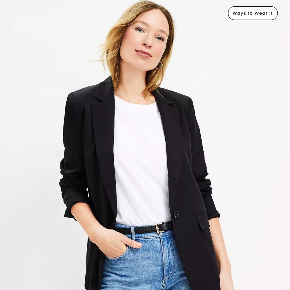 LOFT Emory Long Modern Blazer